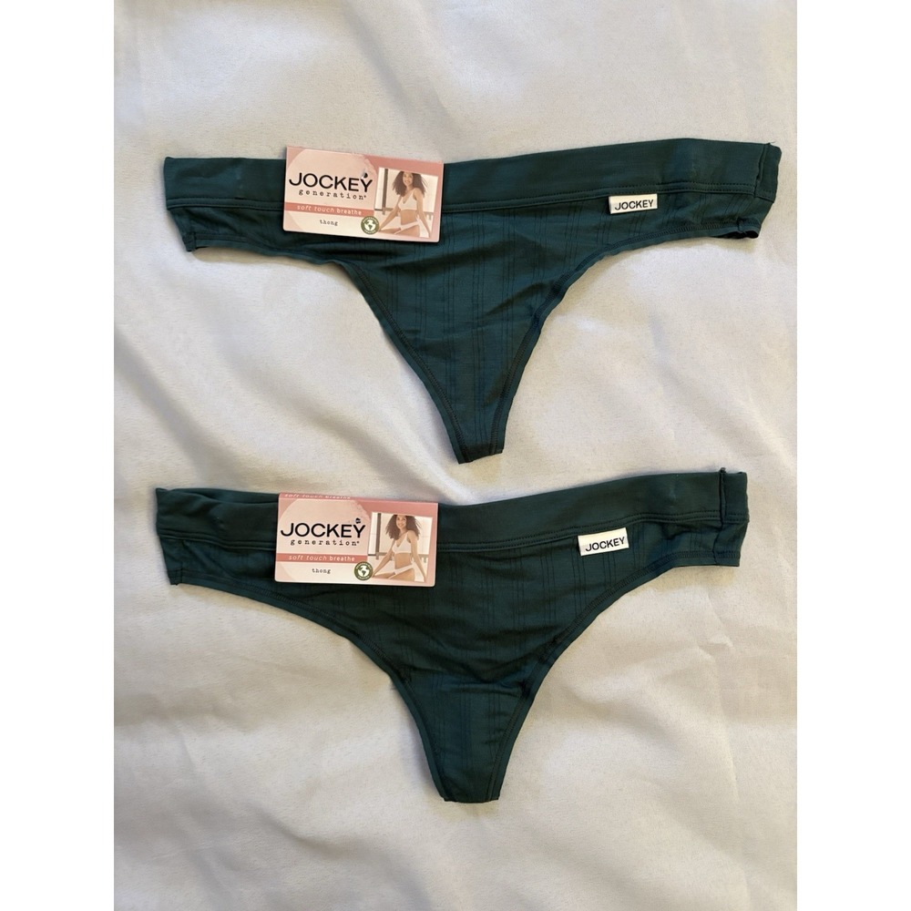 NEW Jockey Soft Touch Lace Thong Panties Women's Size Small 2 Pair Jockey Thong